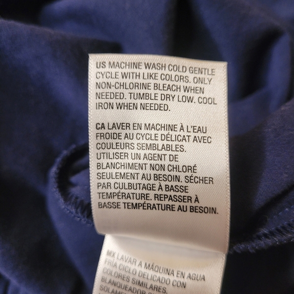 On 34th Faux Wrap Blue Dress Sz L - Picture 6 of 9